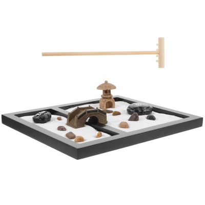 FOYTOKI Simulated Stone Ornaments Zen Garden Miniature Landscape Home Decor Table Decoration for Office
