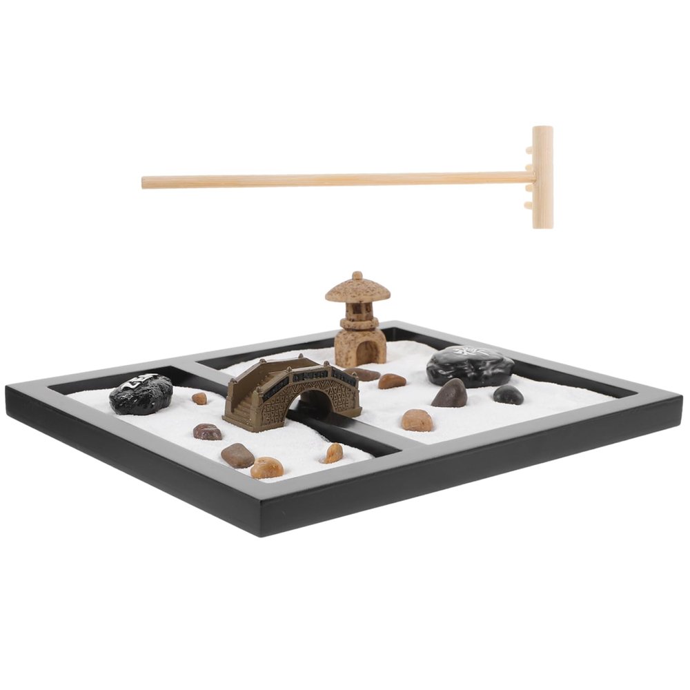 FOYTOKI Simulated Stone Ornaments Zen Garden Miniature Landscape Home Decor Table Decoration for Office