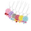 KICHOUSE 6pcs Girls Necklace Lollipop Shaped Necklace Party Ornament Neck Accessories Festival Holiday Decor view 1