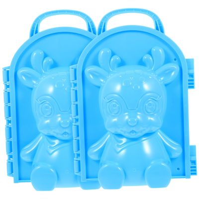 HEALSOPTHY 2pcs Boy Girl Maker Clips Outdoor Winter Fun Toys for Boy Girl Safe Snow Mold for Beach and Snow Activities Bright Design to Encourage Play