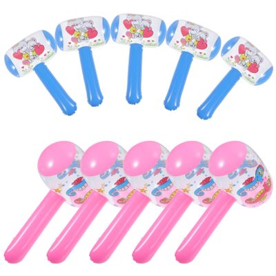 BESTonZON 12pcs Inflatable Hammer Toy Bell Fun Pool Party Prop for Boys and Girls Design for Beach and Celebrations Safe Material Lightweight and Easy to Carry