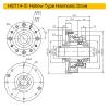 HFISWSAI 1pcs Harmonic Drive Harmonic Reducer Gear for Stepper Servo Motor Harmonic Gearbox(HST14-III,Speed Ratio 80 to 1) view 3