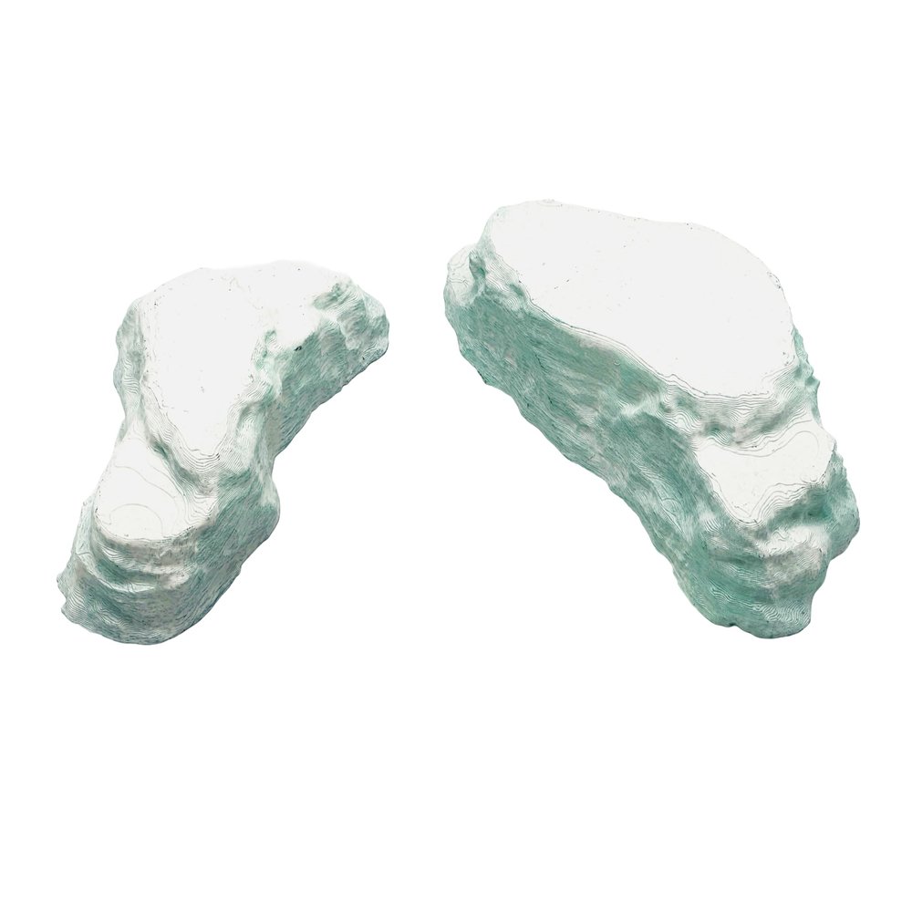 Legion Terrain - Hill Set B- Miniature Tabletop Wargaming Terrain (Painted) (Snow)