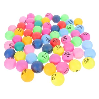 KICHOUSE 60pcs Raffle Balls for Bingo Games Easy Recognize Digital Lottery Balls for Party Activities and Event Drawings