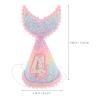 Abaodam Mermaid Birthday Hat for Girls Comfortable Glitter Accessory for Parties for Dress-up Events and Celebrations Rainbow Gradient Design for Boys and Girls view 2