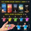 CroBlissful 50 Sets Little Jesus Figures Glow in The Dark with Let Your Light Shine Cards Luminous Mini Rubber Jesus Figurines Toys for Hide and Seek Sunday Religious Gift (Open Arms;Landscape Card) view 2