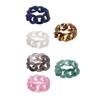 Ipetboom 6pcs Chain Modeling Resin Rings Unique Creative Hand Jewelry Jelly Color Rings Skin Friendly Material present for Fashion Lovers view 1