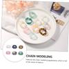 Ipetboom 6pcs Chain Modeling Resin Rings Unique Creative Hand Jewelry Jelly Color Rings Skin Friendly Material present for Fashion Lovers view 2