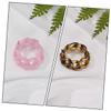 Ipetboom 6pcs Chain Modeling Resin Rings Unique Creative Hand Jewelry Jelly Color Rings Skin Friendly Material present for Fashion Lovers view 4