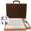 American Mahjong Game Set 166 White Engraved Tiles for Western Mah Jong, Mah jongg Play with Traveler Size Carrying Case, Dices, Chips, Manual,Wind indicator - Racks and Pushers not included view 1