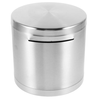 Abaodam Stainless Steel Jar Piggy Bank for Savings Unbreakable Design for Home Office for Adults