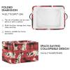 sanluoli 2 Pack Cute Red Cartoon Puppy storage baskets, foldable decorative baskets with sturdy handle cubbies totes for shoe view 4