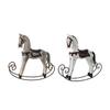 LALADEFIEE 2pcs Unique Handmade Wooden Horse Statue Desktop Decoration Wall Art for Home Craft view 1
