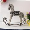LALADEFIEE 2pcs Unique Handmade Wooden Horse Statue Desktop Decoration Wall Art for Home Craft view 4