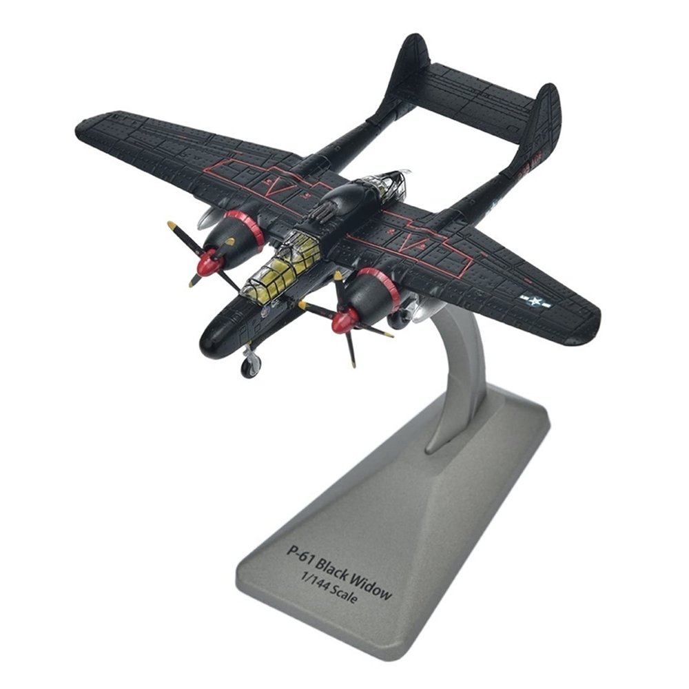 ATXTLWL Environmental Image for: Die Cast 1:144 Scale P-61B Night Fighter P61B US WWII Military Aircraft Alloy Aircraft Model