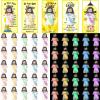 CroBlissful 50 Sets Little Jesus Figures Glow in The Dark with Let Your Light Shine Cards Luminous Mini Rubber Jesus Figurines Toys for Hide and Seek Sunday Religious Gift (Hold A Cross;Yellow Card) view 1