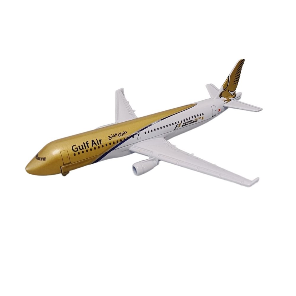 ATXTLWL Environmental Image for: Alloy Metal Gulf Air A320 Gulf Airbus 320 Die Casting Aircraft Model