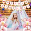 2Pcs Pink Farm Animals Birthday Party Banner Girls Farmhouse Floral Theme Happy Birthday Banner Cow Pig Donkey Banners Sign for Kids Barnyard Theme Bday Party Supplies view 4