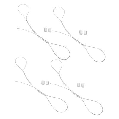 BIUDECO 4pcs Basketball Hoop Net Threading Replacement Cord Durable Steel Wire with Fasteners for Secure Attachment to Basketball Nets and Frames