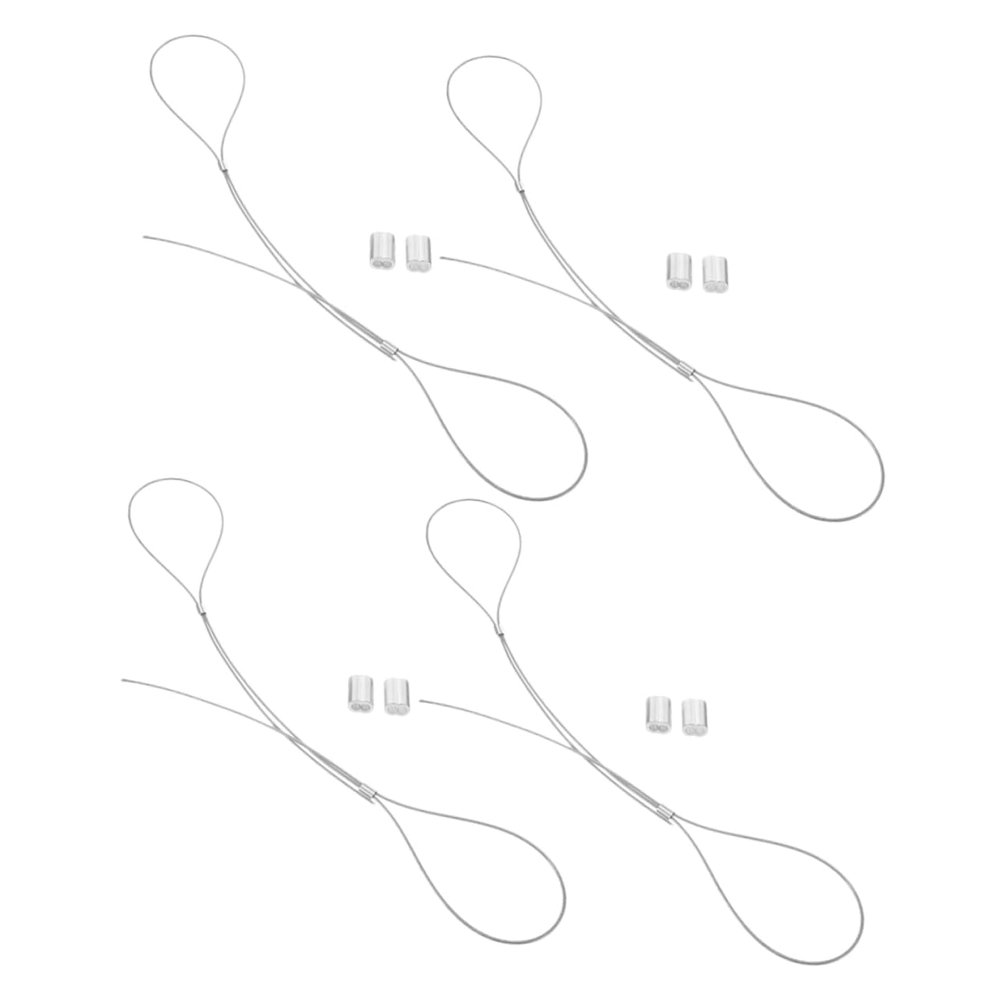 BIUDECO 4pcs Basketball Hoop Net Threading Replacement Cord Durable Steel Wire with Fasteners for Secure Attachment to Basketball Nets and Frames