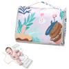 Reusable Baby Changing mat with Tissue Pocket Travel Changing pad for Baby with Built-in Pillow view 2