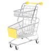 CIYODO Mini Shopping Cart Creative Desktop Decor Supermarket Toy for Role Play and Scenario Simulation Design Yellow view 1