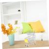 CIYODO Mini Shopping Cart Creative Desktop Decor Supermarket Toy for Role Play and Scenario Simulation Design Yellow view 3