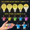 CroBlissful 50 Sets Little Jesus Figures Glow in The Dark with Let Your Light Shine Cards Luminous Mini Rubber Jesus Figurines Toys for Hide and Seek Sunday Religious Gift (Open Arms;Bulb Card) view 2