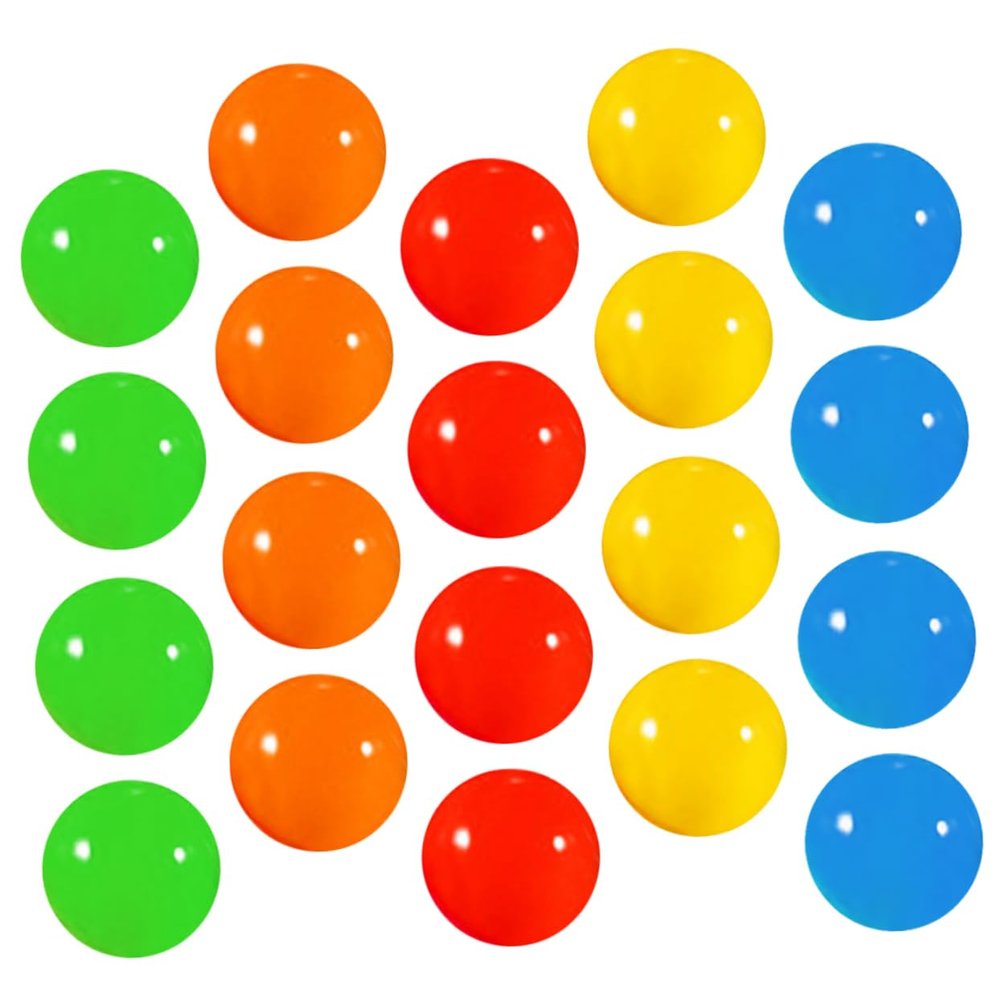 KICHOUSE 20pcs Toys Bright Balls for Raffle Drawings and School Company Activities