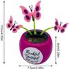Red Bug Solar Powered Dancing Flower for Car, Car Windowsill Decoration Desktop Solar Dancing Ornament,Solar Dancing Figurines, Automatic Swinging Car Dashboard for Solar Power Kits,Funny Ornaments view 2