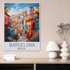 Jigsaw Puzzle 1000 PiecesBarcelona Spain Vintage Travel PosterPaper Children Toys Decompression Game50x70cm-CP38 view 2
