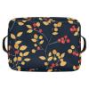2 Pack Holly Berries Mustard Yellow and Denim Blue storage baskets, folding fabric cube storage baskets bins with sturdy handle Hamper cute for nursery view 3