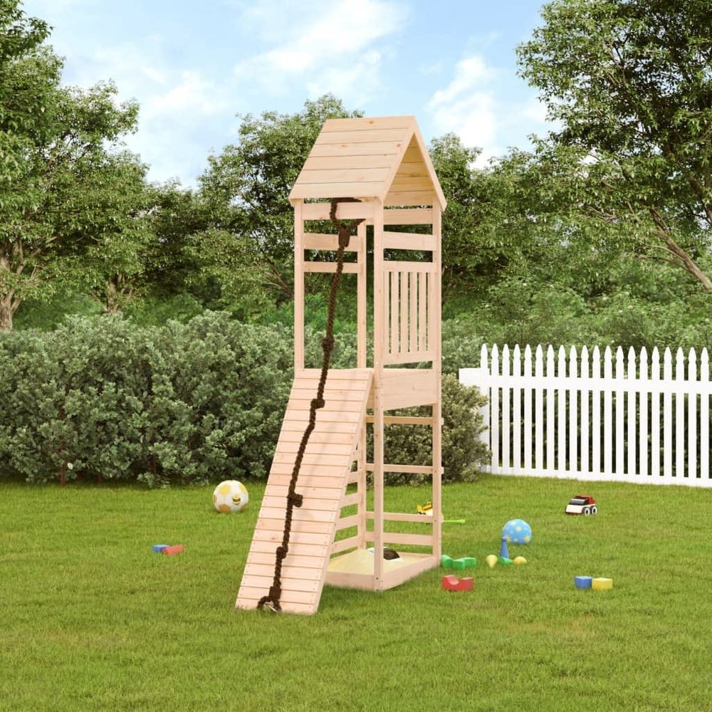 VRAXO Playhouse Natural Pine Solid Pine Wood Large Durable Playhouse,Swing Sets & Playsets-3156919