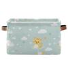 aidingzhi 2 Pack Cute Cat and Duck storage baskets, collapsable organizers and storage basket with sturdy handle Hamper utility for house view 2