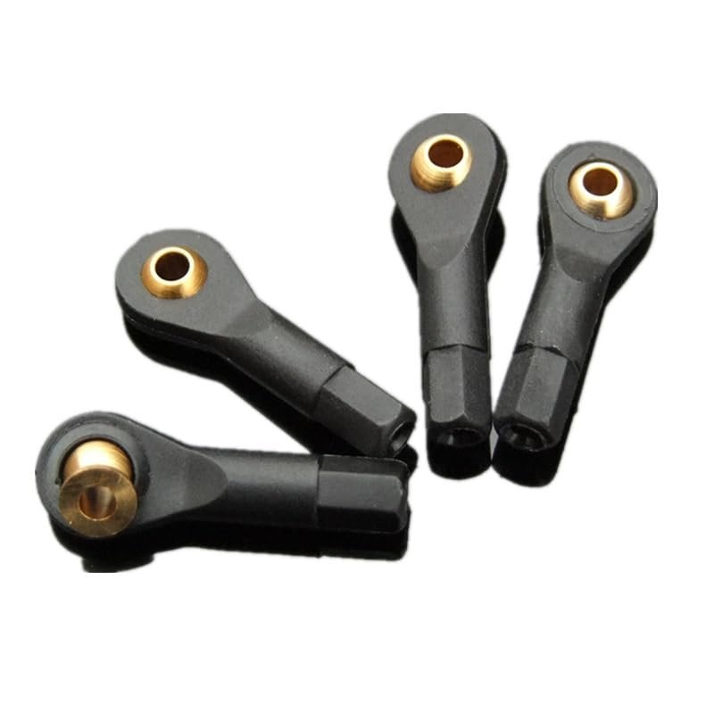 4-Pack Black Nylon Ball Joints, M2/M2.5/M3, for RC Boat Model(M2.5)