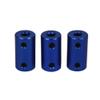 Blue Rigid Aluminum Coupler for 3D Printers, Boat, Car and RC Models, Set Screw Connector, Pack of 3(6 * 8) view 1