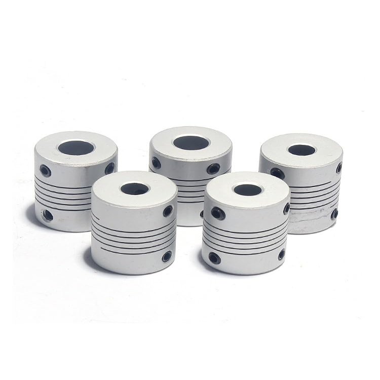 5- Piece Aluminum Elastic Coupler for Encoder and Winding Stepper Motor, 19mm Outer Diameter, 25mm Length, 3-10mm Bore(5 * 8)