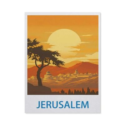 Paper Jigsaw 1000 PieceJerusalem Vintage Travel PostersEducational Toys for Adult Birthday Gift38x26cm-CR39