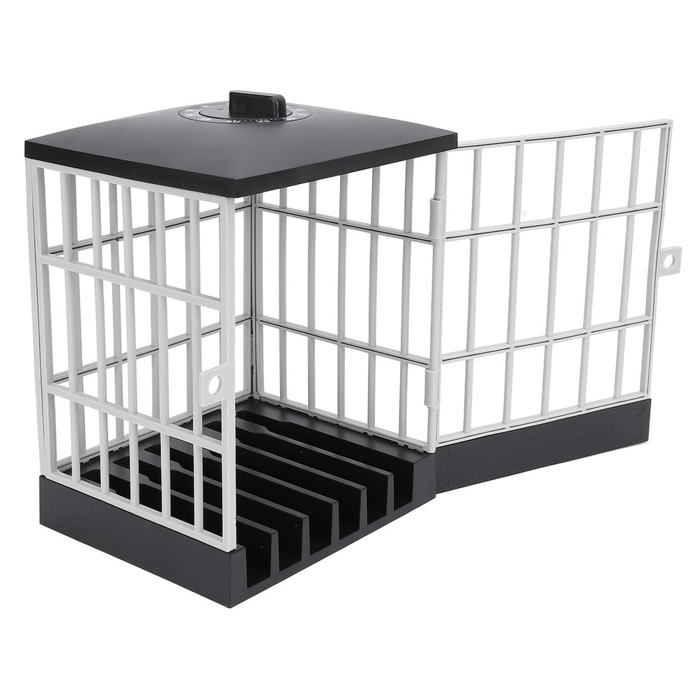 Cell Phones Prison Lock Up Compact Cell Phone Jail for Party (Black and Grey)
