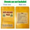 4 Pack Funny Anti-Old Age Pills (Empty Pouch)  Gag Gift for Seniors, Over the Hill Birthday, Retirement Party Favor, Joke Gift Bag for Men & Women Without Sweets view 2