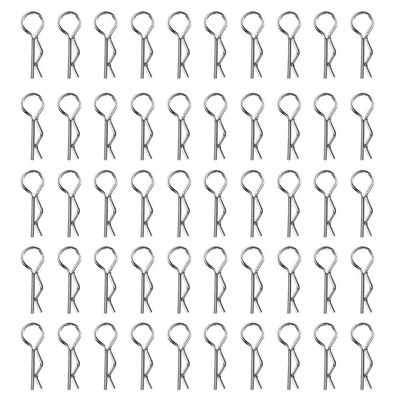 RC Body Clips, 50pcs R Shape Pins RC Car Body Protective Clips Replacement Parts Accessory Fit for 1/10 HSP RC Car RC Car Truck Crawler