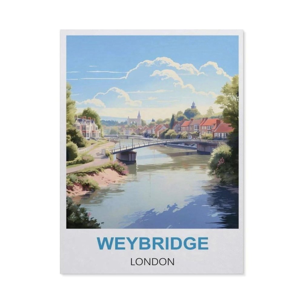 1000PcsWeybridge London Vintage Travel PosterJigsaw Adult Decompression Game Puzzle Students Toy for Children Christmas Birthday Gifts50x70cm-CQ24
