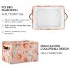 aidingzhi 2 Pack Flowers Fruit Peach storage baskets, foldable fabric cube storage baskets bins with sturdy handle atorage 5 gallon for sheet view 4