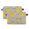 aidingzhi 2 Pack Cute Ugli Fruit Fruit Gray storage baskets, foldable fabric cube storage bins with sturdy handle stuff utility for sweater view 1