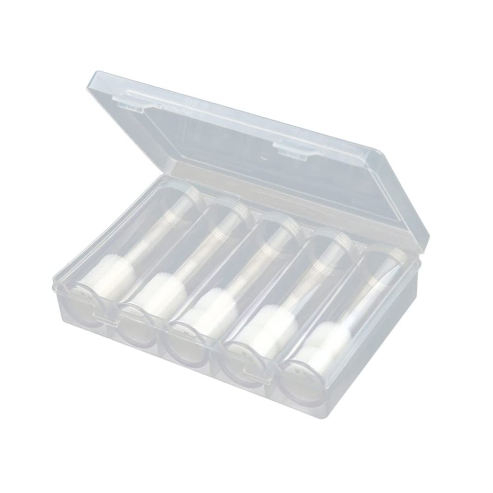jojofuny 6pcs Coin Storage Tube Holder Coin Roll Box Plastic Quarter Counter Tube