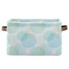 aidingzhi 2 Pack Pastel Blue Circles Dots storage baskets, collapsable cloth baskets with sturdy handle Hamper totes for office view 2