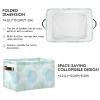 aidingzhi 2 Pack Pastel Blue Circles Dots storage baskets, collapsable cloth baskets with sturdy handle Hamper totes for office view 4