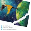 CDSASHCA Girl on Emerald Planet 500 Piece Adult Wooden Jigsaw Puzzle - Oil Painting Fantasy Art,let Your Thoughts soar,and Build Your Kingdom of Childhood Dreams,Gifts for Family and Friends view 2