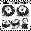 25 Pcs Race Car Party Decorations Include 8 Pcs 12 Inch Large Wheels Shaped Boxes 16 Racing Checkered Flags 1 Racetrack Floor Runner 79 Inch for Racing Themed Birthday Party Decor Supplies view 4