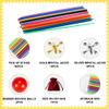 VVSBPL Classic Pick Up Sticks and Jacks Game with Ball Set, Includes Red Rubber Balls, Gold and Silver Metal Jax, Colorful Pick Up Sticks, Storage Box and Bag, Fun Retro Game for Kids Adults Family view 2
